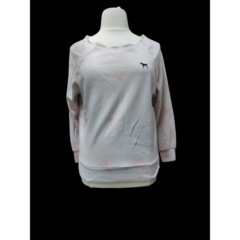 Victoria Secrets PINK tie dye long sleeve French terry sweatshirt -size S
